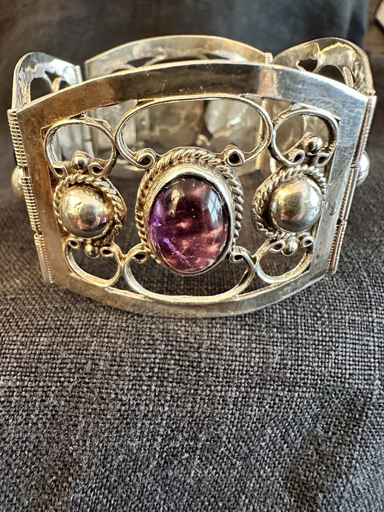 Vintage Mexican Sterling Silver Bracelet by Plateria GIL - Handcrafted Artisan Jewelry