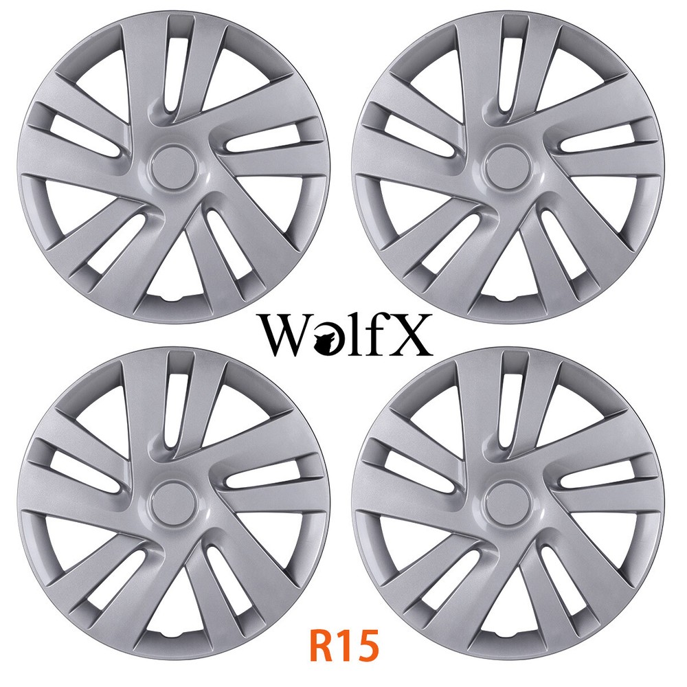 15 Inch Set of 4 Hubcaps Silver Snap On Wheel Covers For 2013-2021 NISSAN NV200