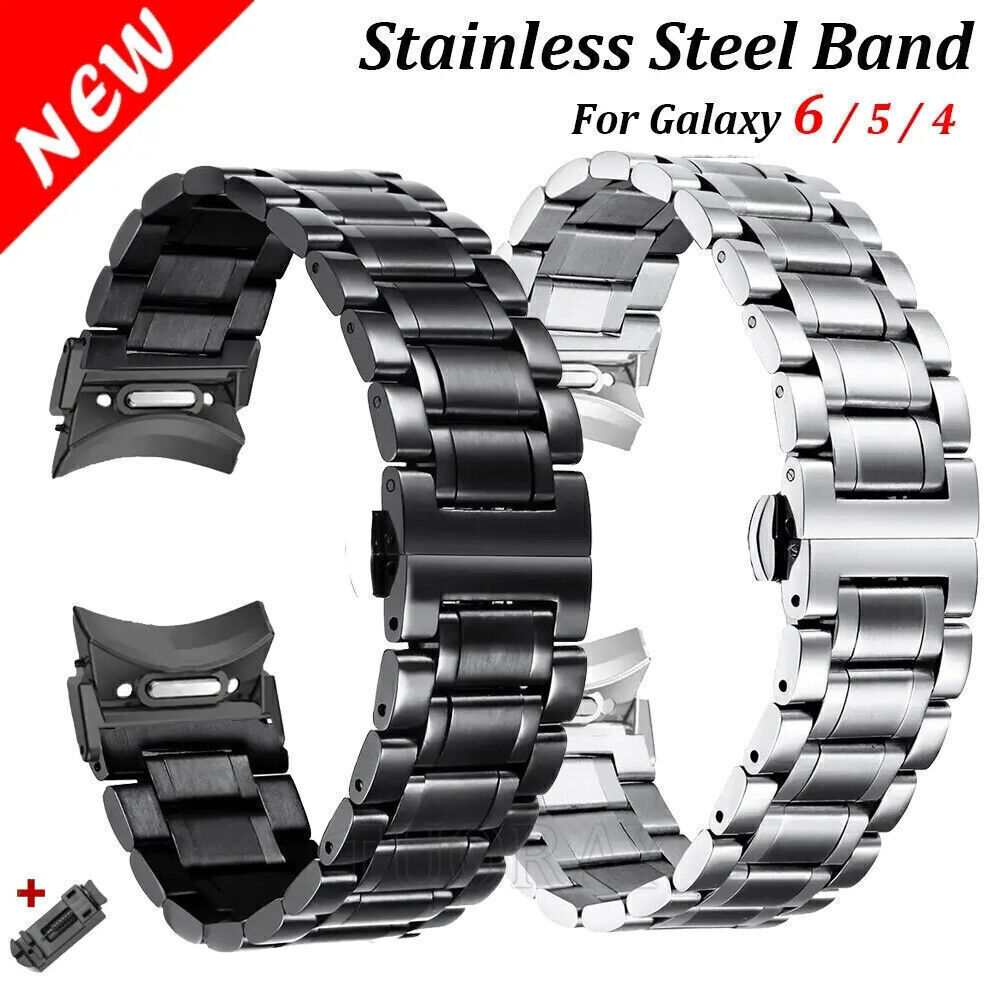 Stainless Steel Band Strap for Samsung Watch 6 Classic 47mm 43mm 7/6/5/4 40 44mm