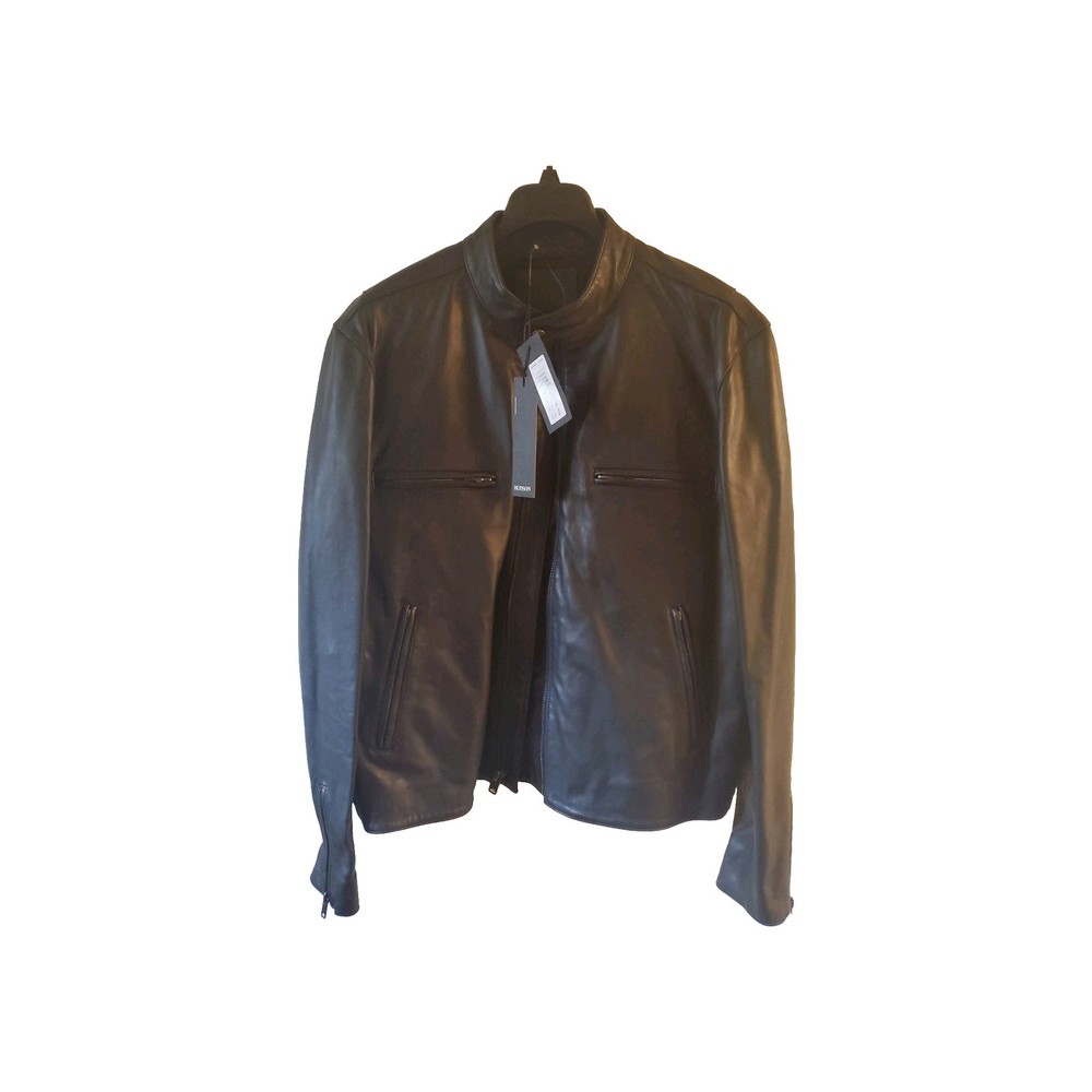 Hudson, Men's Lamb Leather Motor Jacket, Black, Soft, XL, Brand New With Tags.