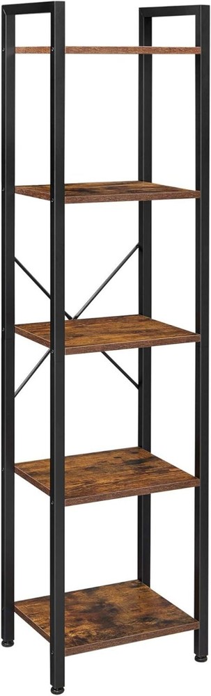 5 Tier Storage Shlef Rack Bookcase Bookshelf Display Study Living Room Hallway