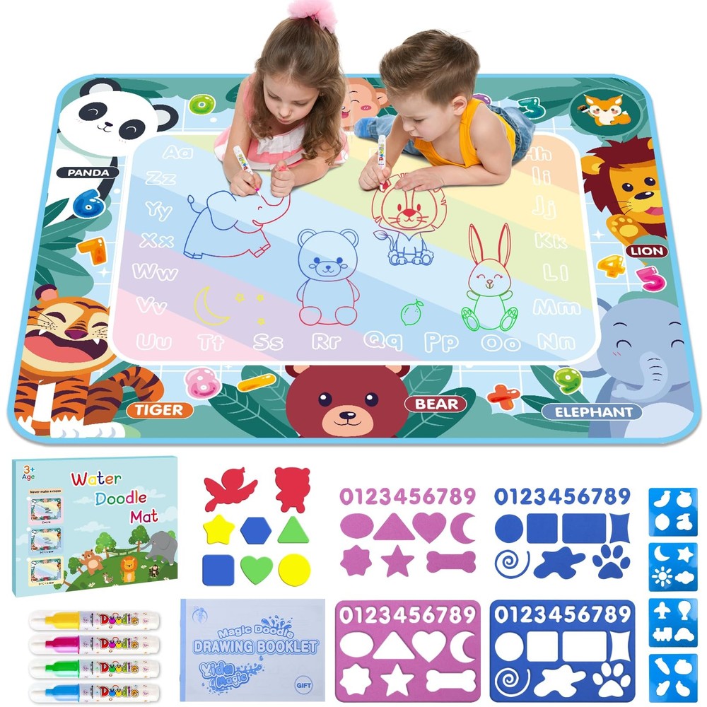 40x32 Inch Water Doodle Mat Kids Drawing Toy No Mess Water Painting Play Mat