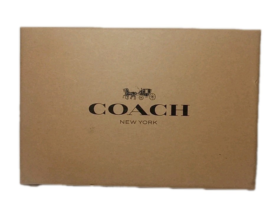 Coach New York Tan Leather Gift Box 9x6 Inches