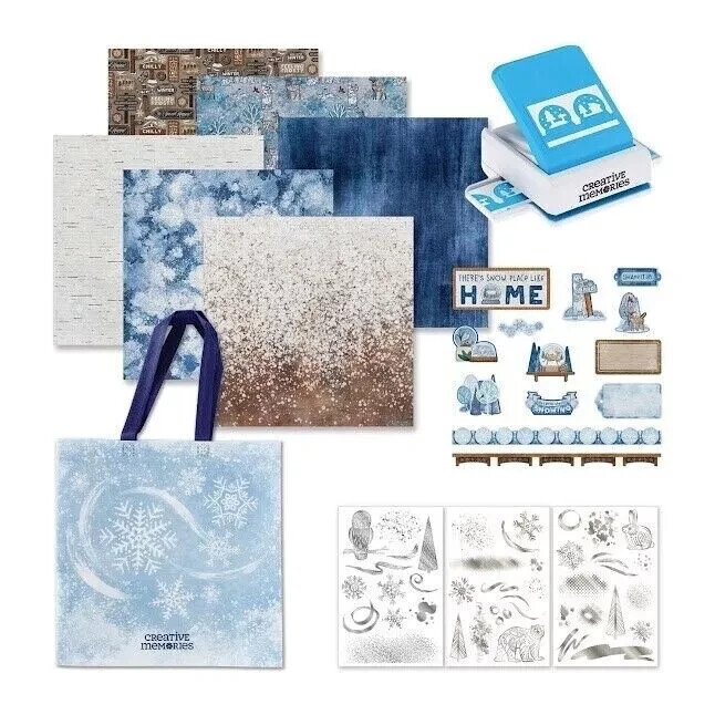 Creative Memories Enchanted Snow Globe Border Punch Bundle Brand New