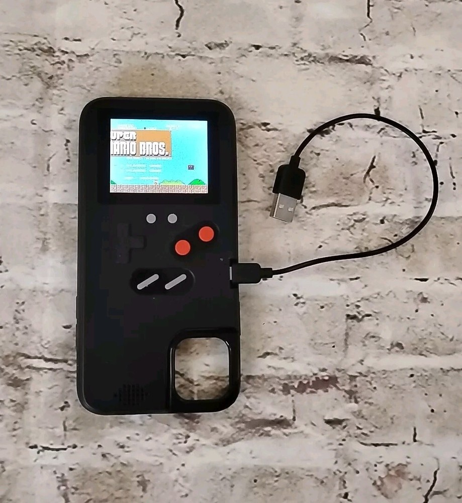 iPhone 11 Pro Retro HD Color Gameboy Rechargeable Phone Case Real Playable EUC