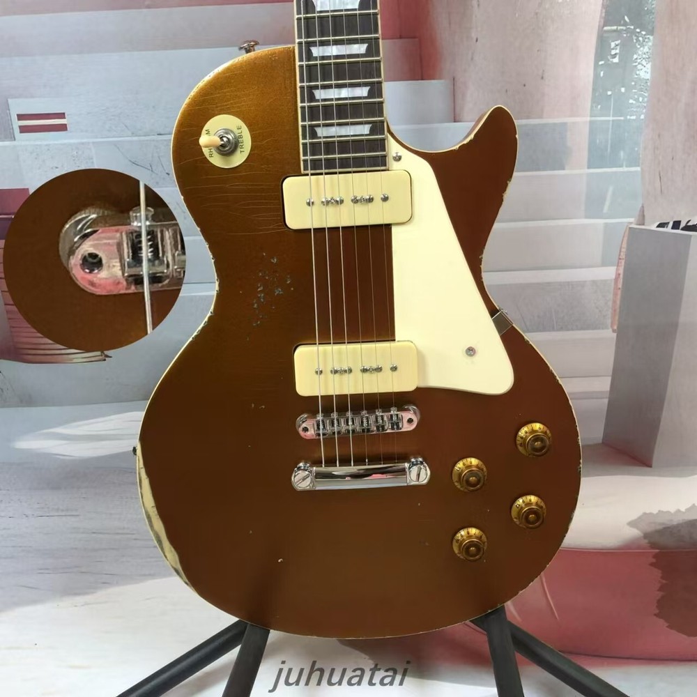 Limited time sale of LP electric guitar handmade retro ruins tune-o-matic Bridge