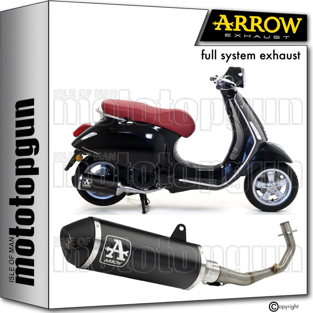 Full system exhaust rc black urban arrow piaggio vespa primavera 150 14/16