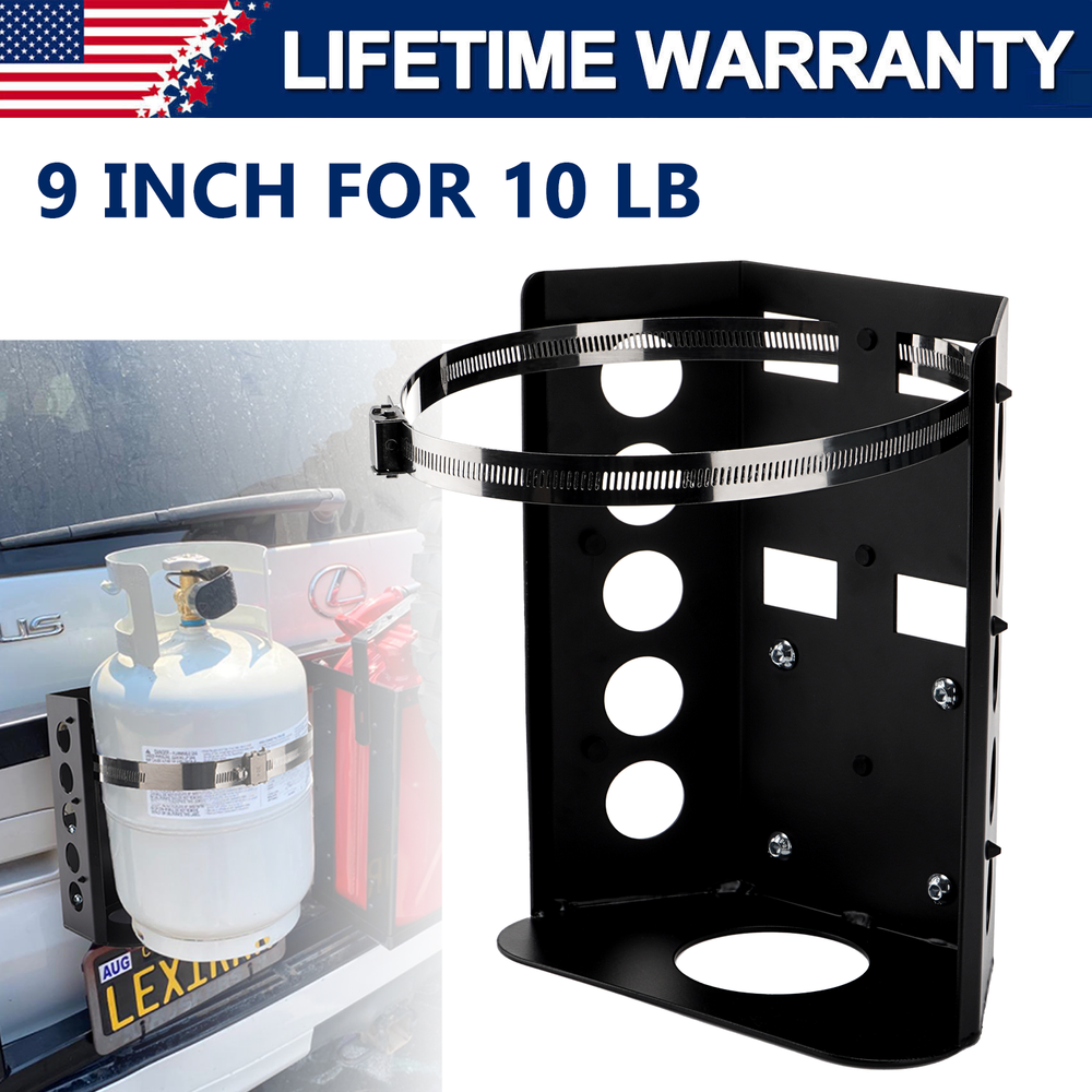 For 10LB 9inch Propane Tank Holder Bracket Mount For Vehicle/Trailer, offroad
