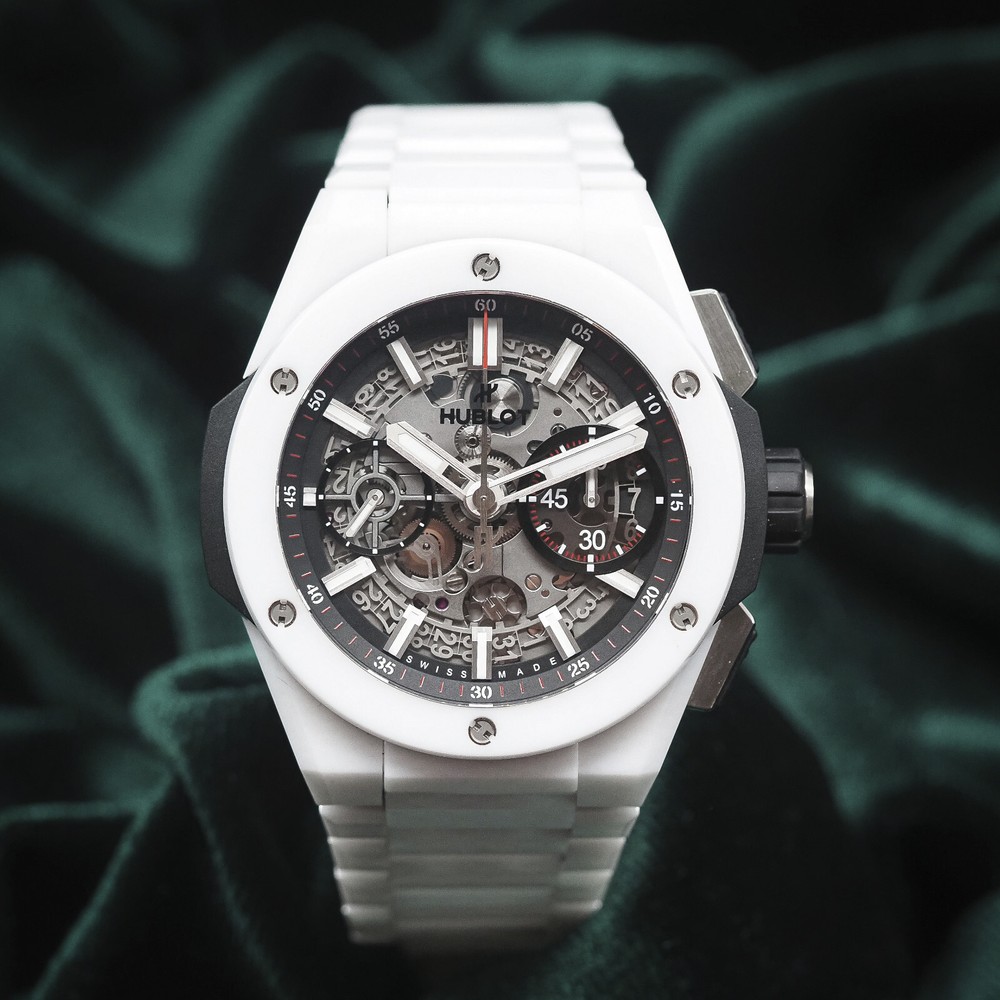 Hublot Big Bang White Ceramic 42mm Chronograph Skeleton Full Set 451.HX.1123.HX