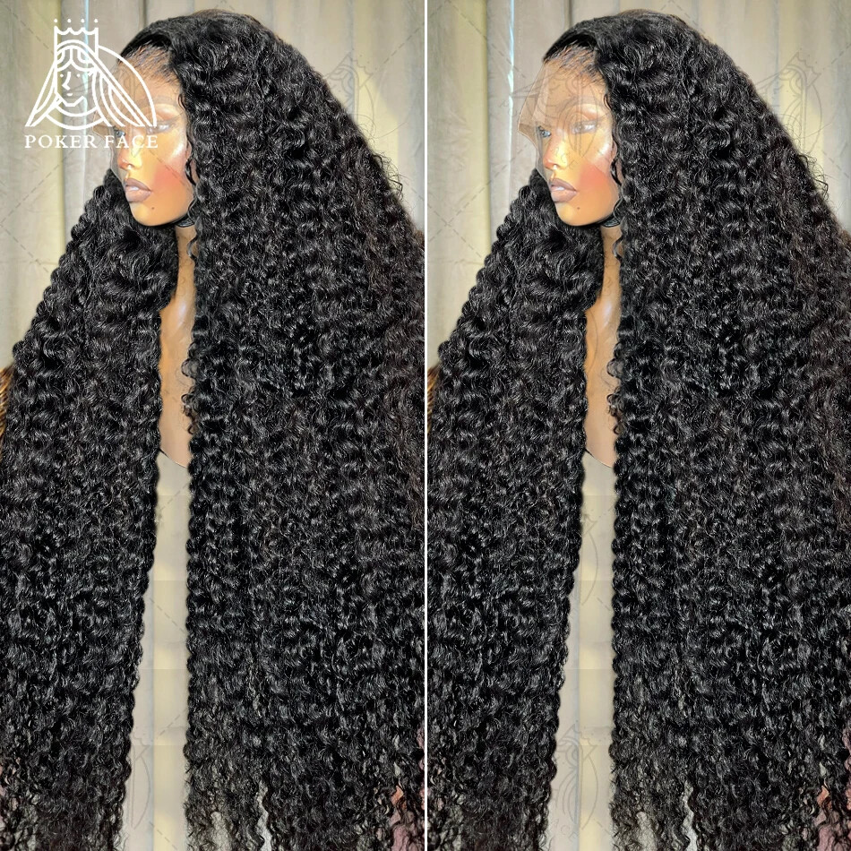 Deep Curly 13x4 13x6 Transparent Lace Front Human Hair Wig 5x5 Glueless Remy Hair