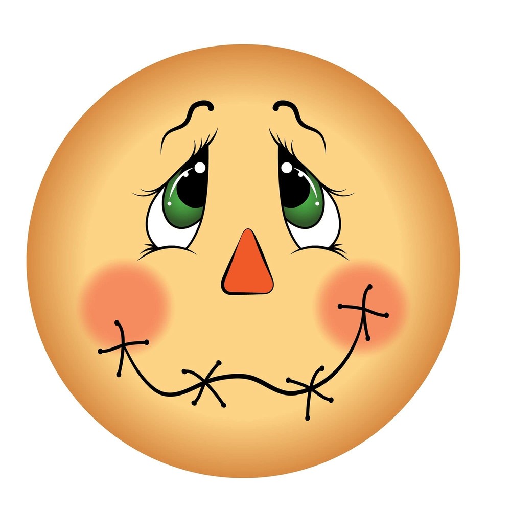 Round Metal Tin Sign Rustic Wall Decor Wall Plaque Scarecrow face wreath sign...