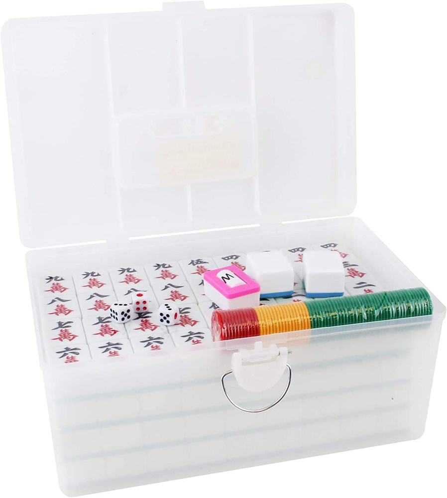 X - Large 广东大麻将 Chinese Guangdong Tiles Mahjong Set 144 Tiles 1.5 X 1.2 X 0.9 In