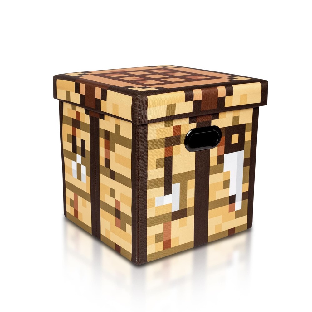 Minecraft Crafting Table Storage Cube Organizer with Lid 15 Inch Storage Bin  