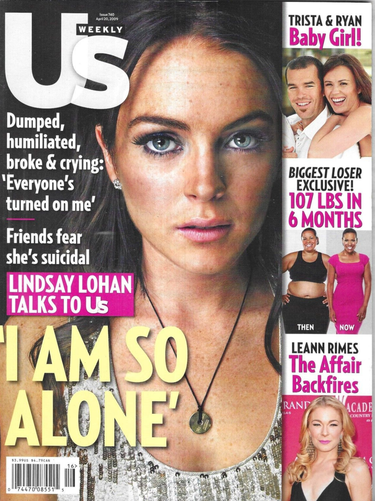 Us Weekly Magazine Linday Lohan Bachelorette Wedding Jennifer Aniston Madonna