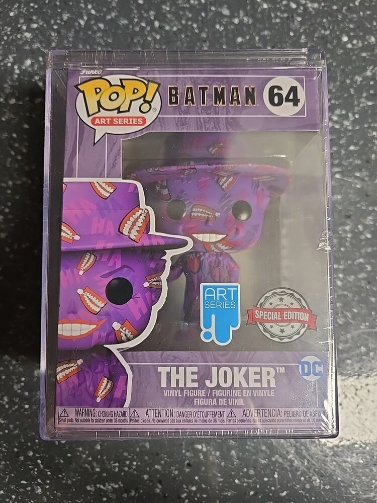 Boxed Funko Pop! Batman The Joker Art Series #64 Special Edition Hard Case