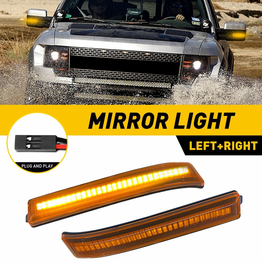 Upgrade Your 2009-14 Ford F-150 Raptor SVT M with 2x Mirror Turn Signal Puddle Lights