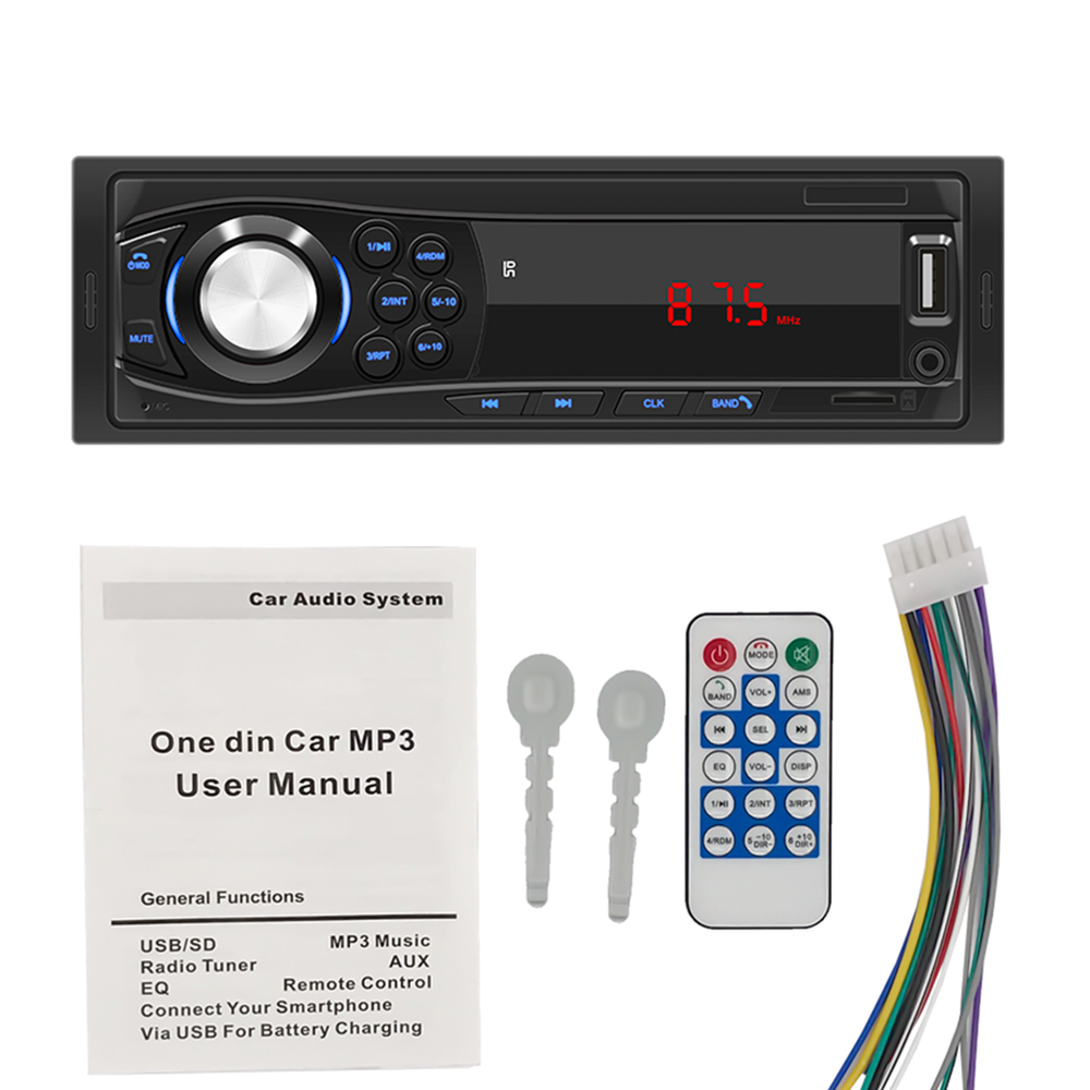 Bluetooth Car Stereo MP3 Player with USB FM Radio and AUX Input