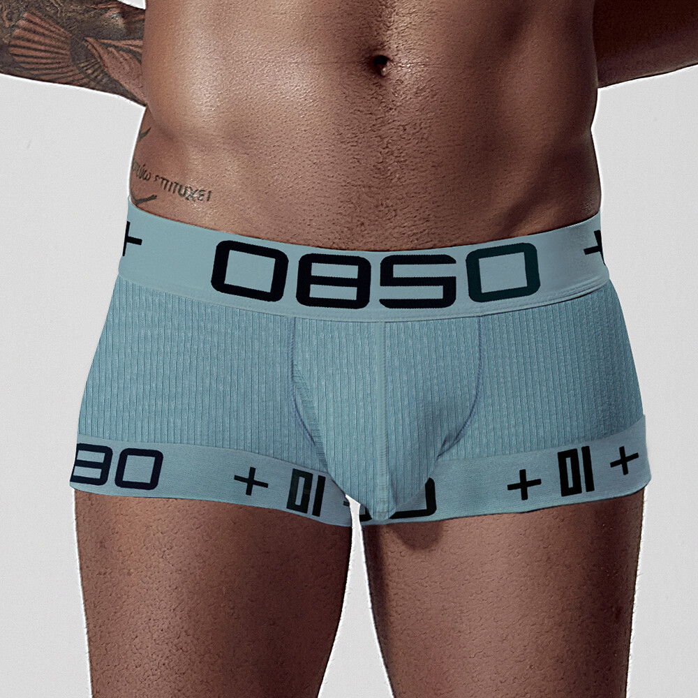 Blue Men's Underwear Boxer Shorts Waistband Bulge Pouch Trunks Underpants XXL