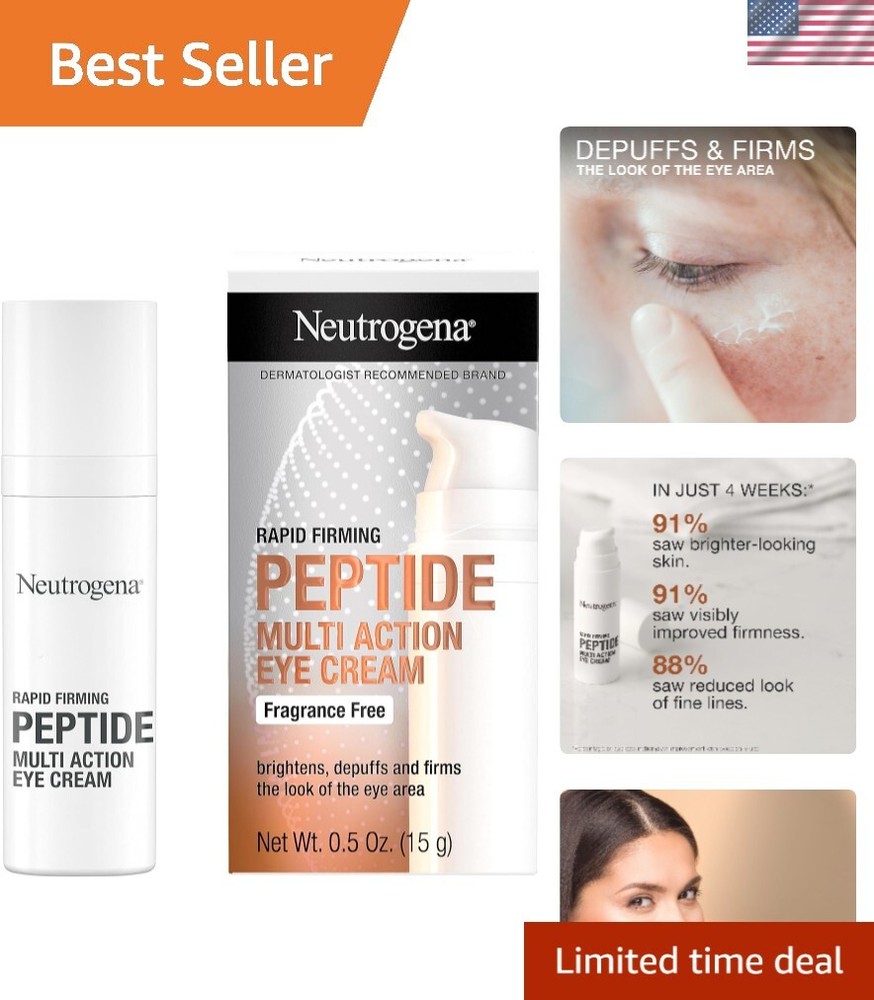 Rapid Firming Peptide Eye Cream: Depuffing, Brightening, Hydrating, Fragrance...