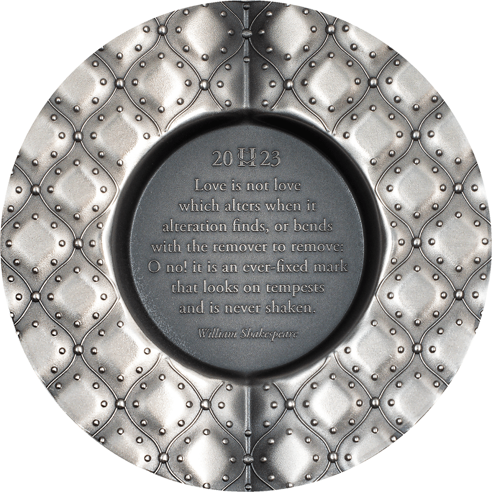 2023 Cook Islands Secret Heart 1oz Silver Antiqued Coin