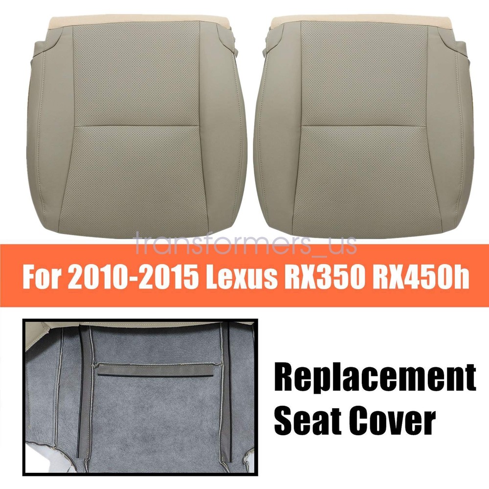 For 2010-2015 Lexus RX350 RX450h Driver & Passenger Bottom Seat Cover Tan