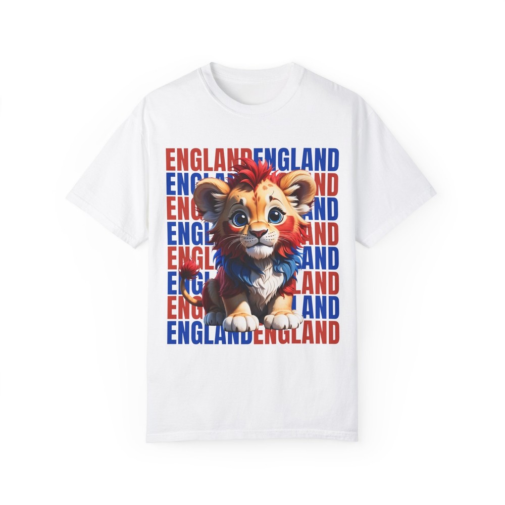 White Football T-shirt - England Lion - UEFA Euro 2024 Round of 16