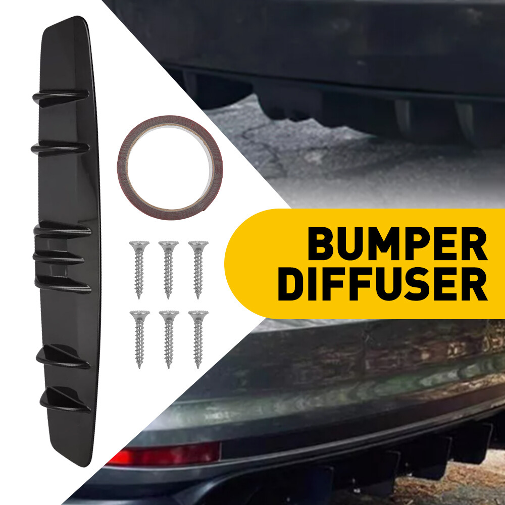 For Mercedes Benz C250 Gloss C300 Black Rear Lip Bumper Valance Diffuser Spoiler