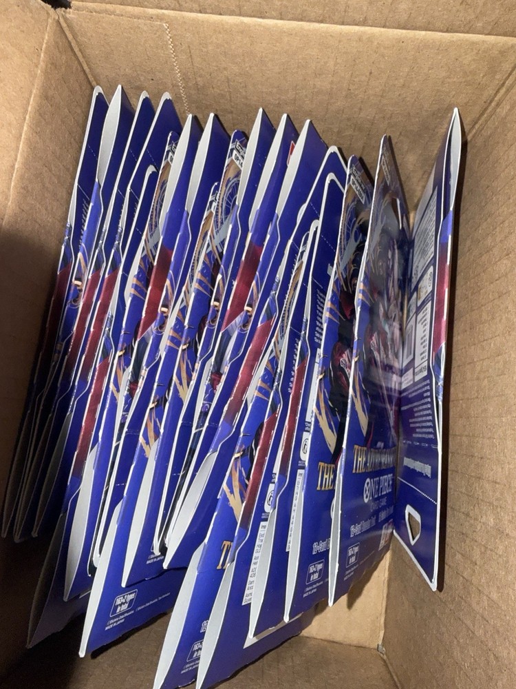 Lot of 20 One Piece OP-14 THE AZURE SEA’S SEVEN Sleeved Booster Packs In Hand