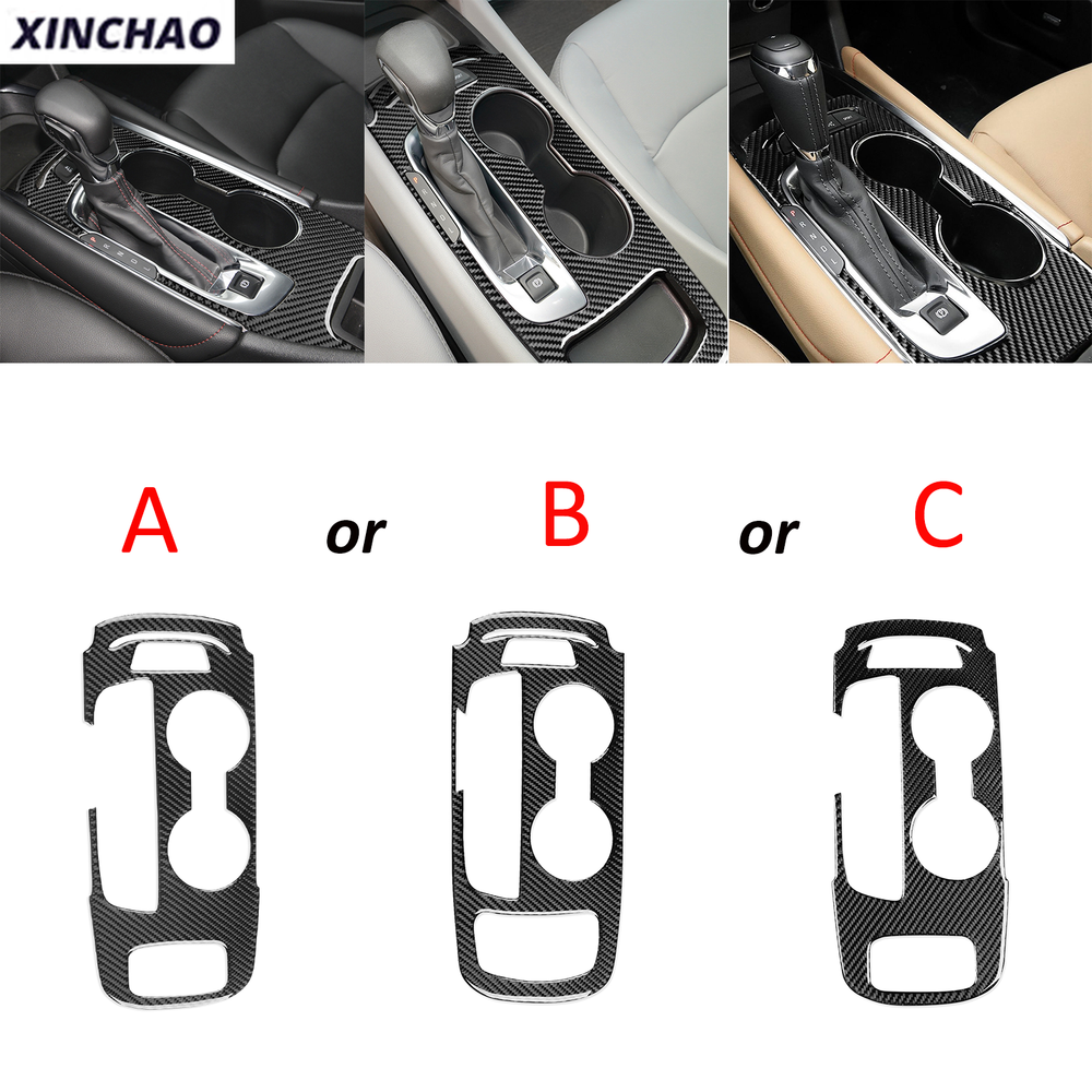 Real Carbon Fiber Console Gear Shift Panel Cover Trim For Chevrolet Malibu 16-25