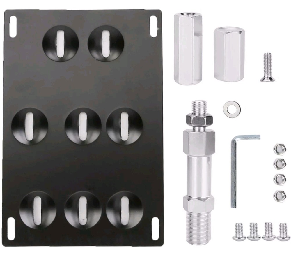 KIMISS Front Tow Hook License Plate Mount Bracket for Easy Relocation