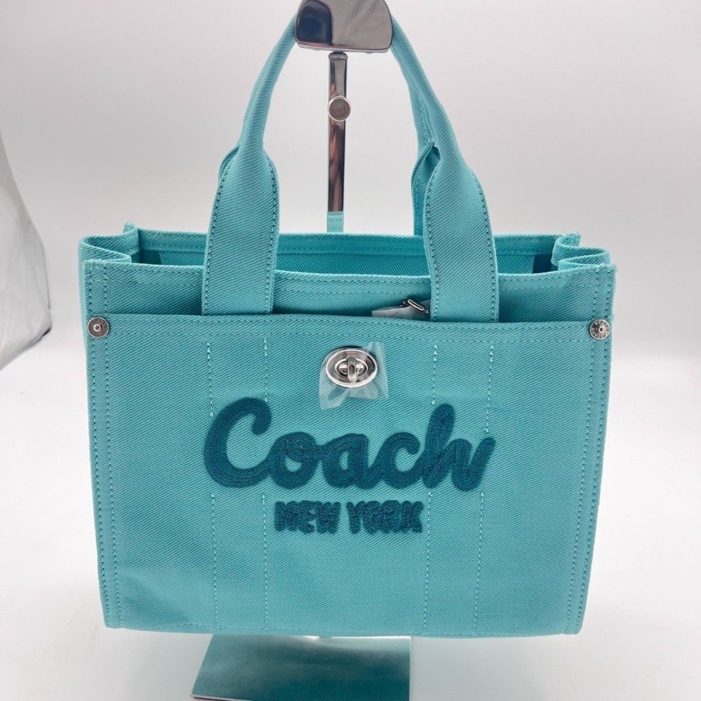 Coach Emerald Blue Cargo Tote Bag