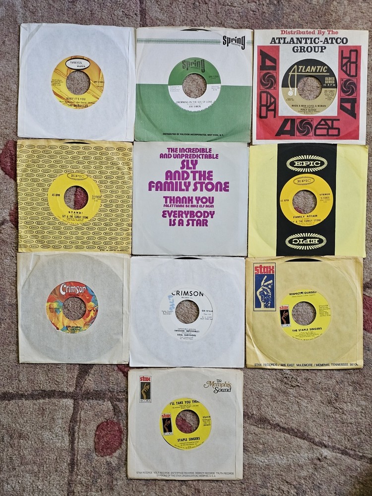 Lot 10 Soul 45's Shirelles Joe Simon Percy Sledge Sly Staple Singers Soul Surviv