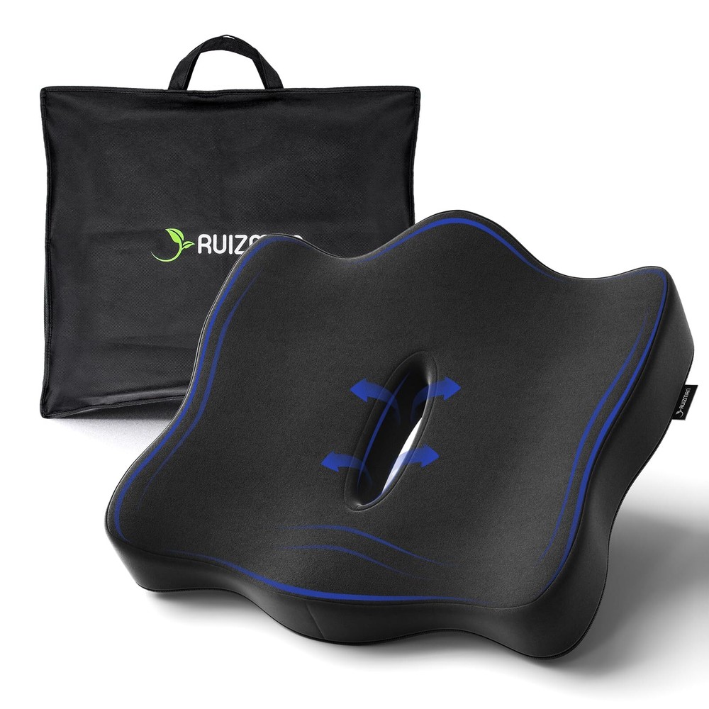 Cojines de asiento para sillas de oficina - Cojín de asiento de coche para conducir con portátil...