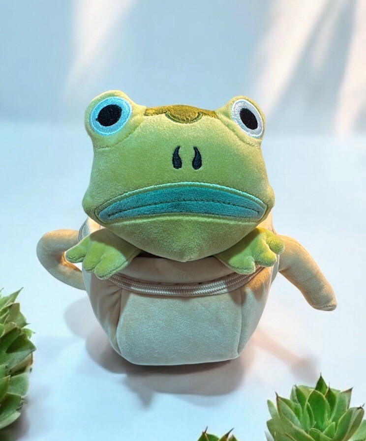 Over The Garden Wall Frog Teapot Plush Makeup Bag Greg Soft Green