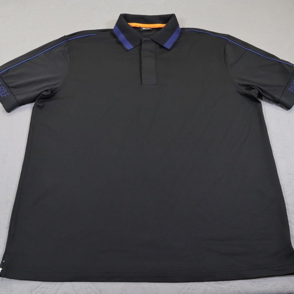 PXG Parsons Xtreme Golf Polo Shirt Mens Large Black Blue Performance Stretch