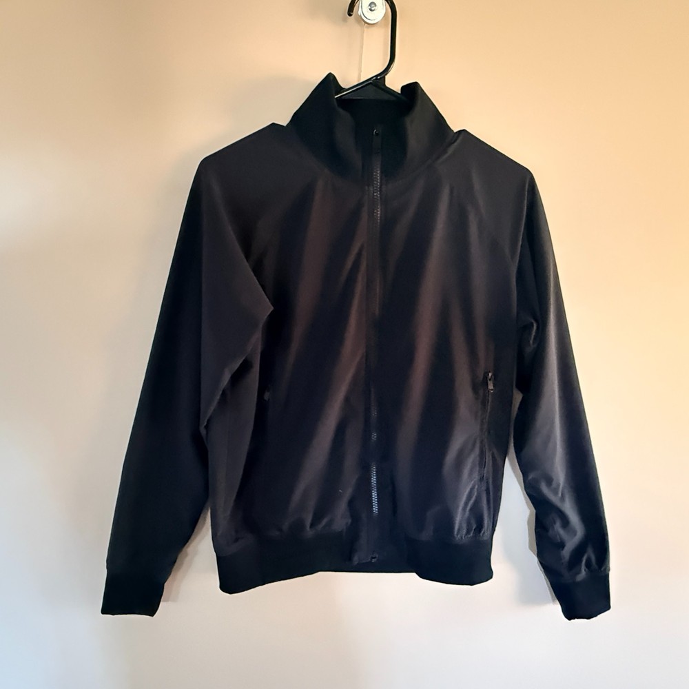 Athleta Full Zip Ultralight Bomber Jacket Black Women's Size Small S