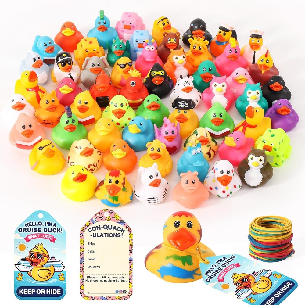 100 Pcs Cruise Rubber Ducks Kits Include 30 Pcs Cruise Ducks 30 Pcs Cruising Duc