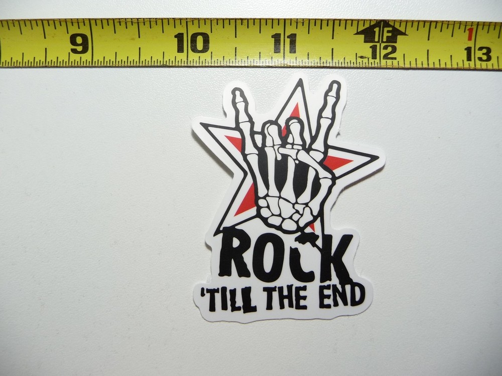 SKELETON HAND DEVIL HORN ROCK STICKER DECAL FUN FUNNY MUSIC VINYL DESIGN CUTE