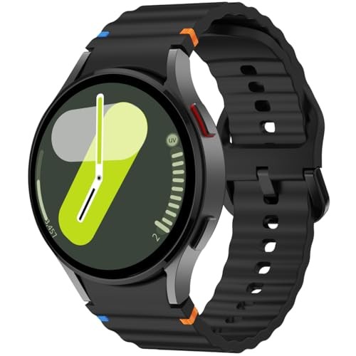 Soft Silicone Sport Strap Compatible with Samsung Galaxy Watch 7 44mm 40mm No Ga