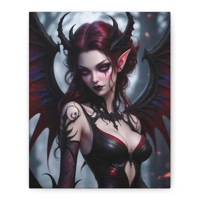 Dark Fey Enchantress Fantasy Wall Art for Gothic Home Decor