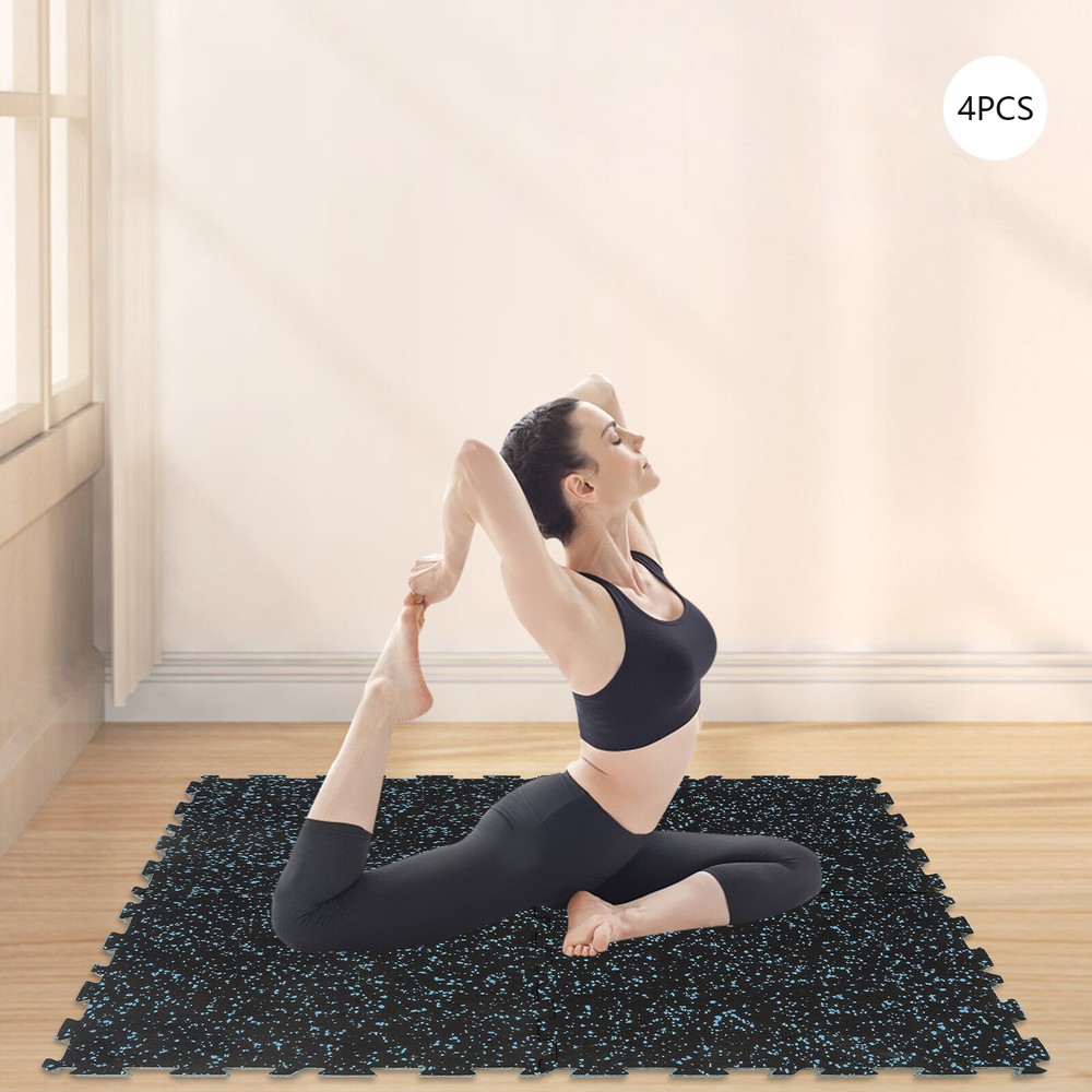 Clearance SALE 4x Puzzle Exercise Mat EPDM Interlocking Tiles for Exercise Gym-image