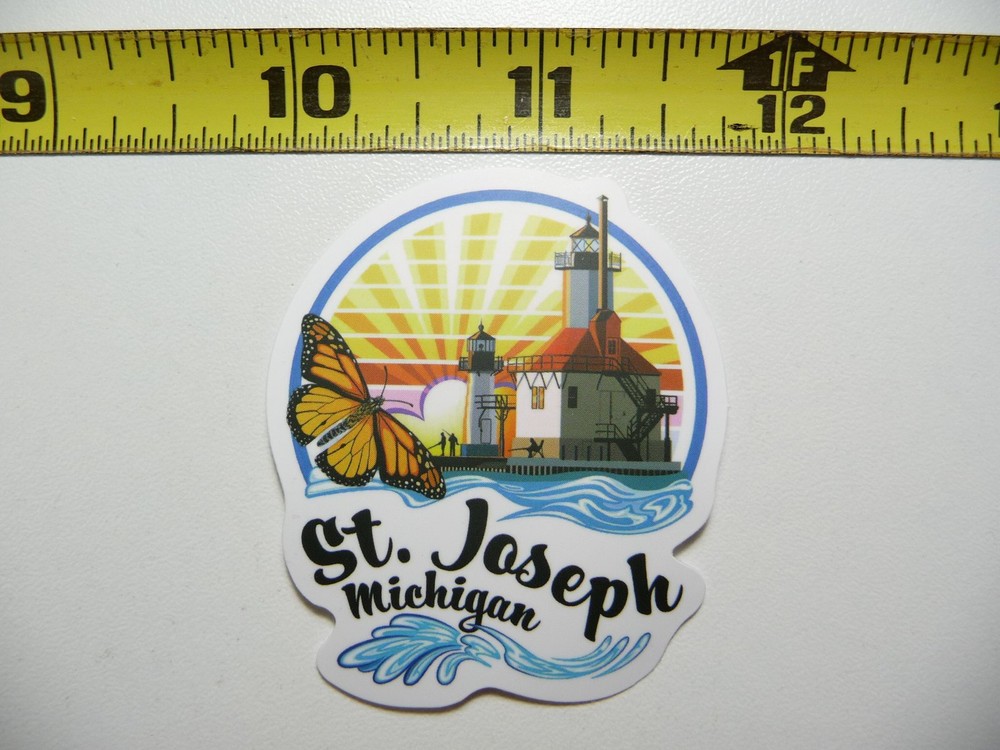 MICHIGAN ST JOSEPH LIGHTHOUSE STICKER DECAL TRAVEL STATE VACATION SOUVENIR