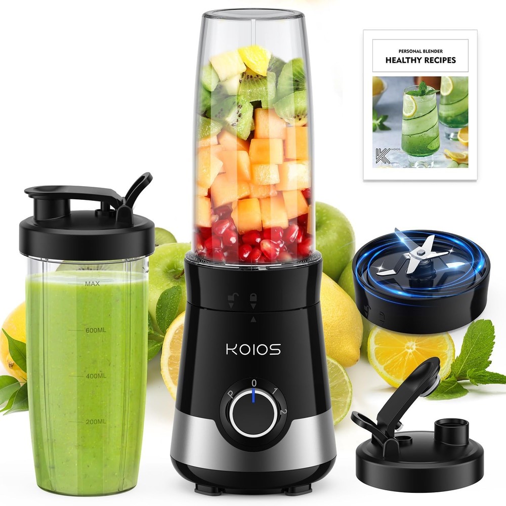 KOIOS 900W Smoothie Blender with 27oz BPA-Free Jug for Home Kitchens