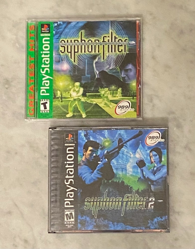 Sony PS1 Syphon Filter Series Bundle w Original Cases and Manuals *RARE FIND*