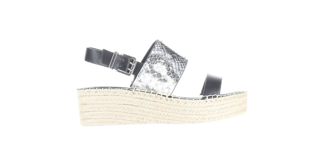 Charles David Womens Scale Black/White Espadrilles Size 9 (7634906)