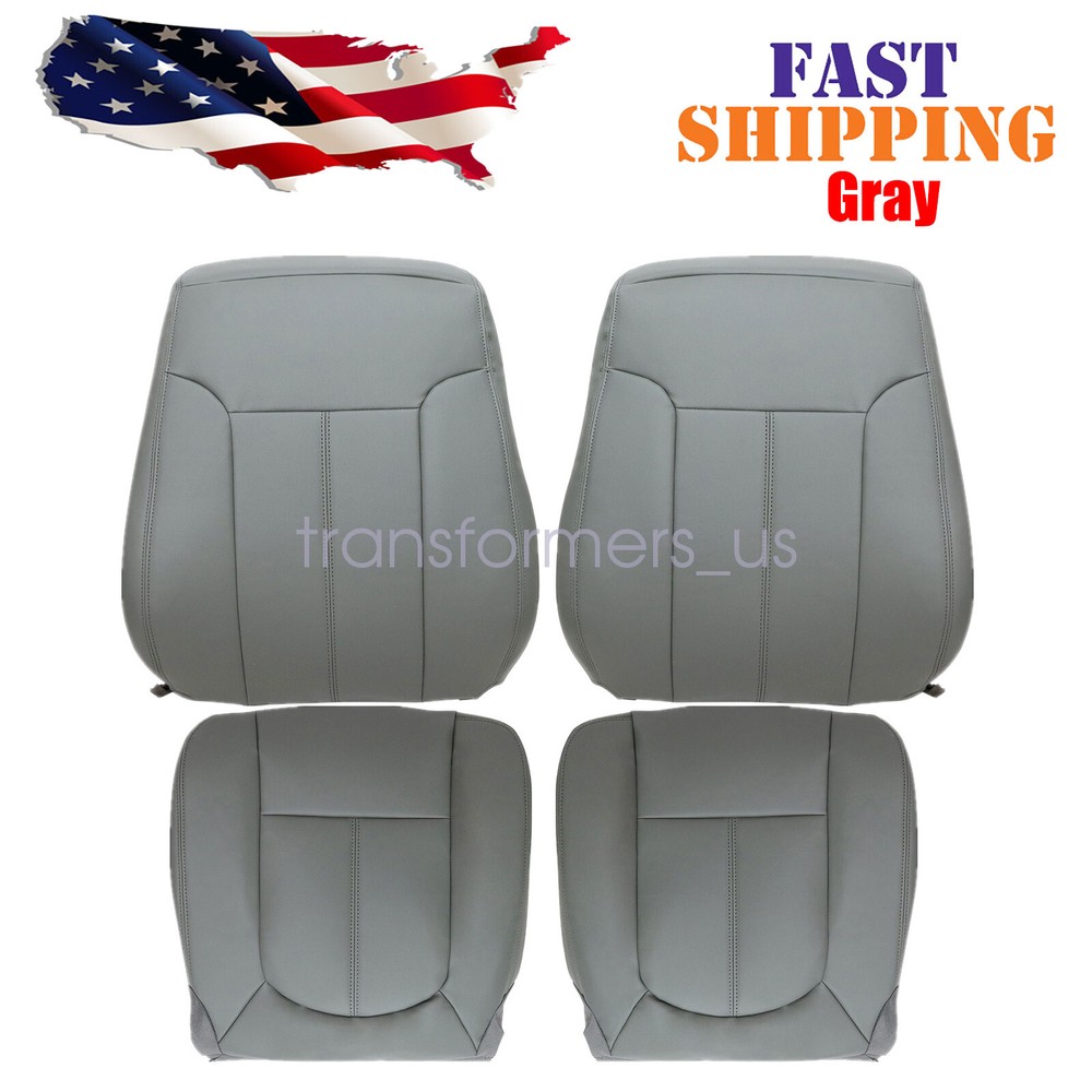 4PCS Fit For 2011-2016 Ford F250 F350 Work Truck Front Both Side Seat Cover Gray
