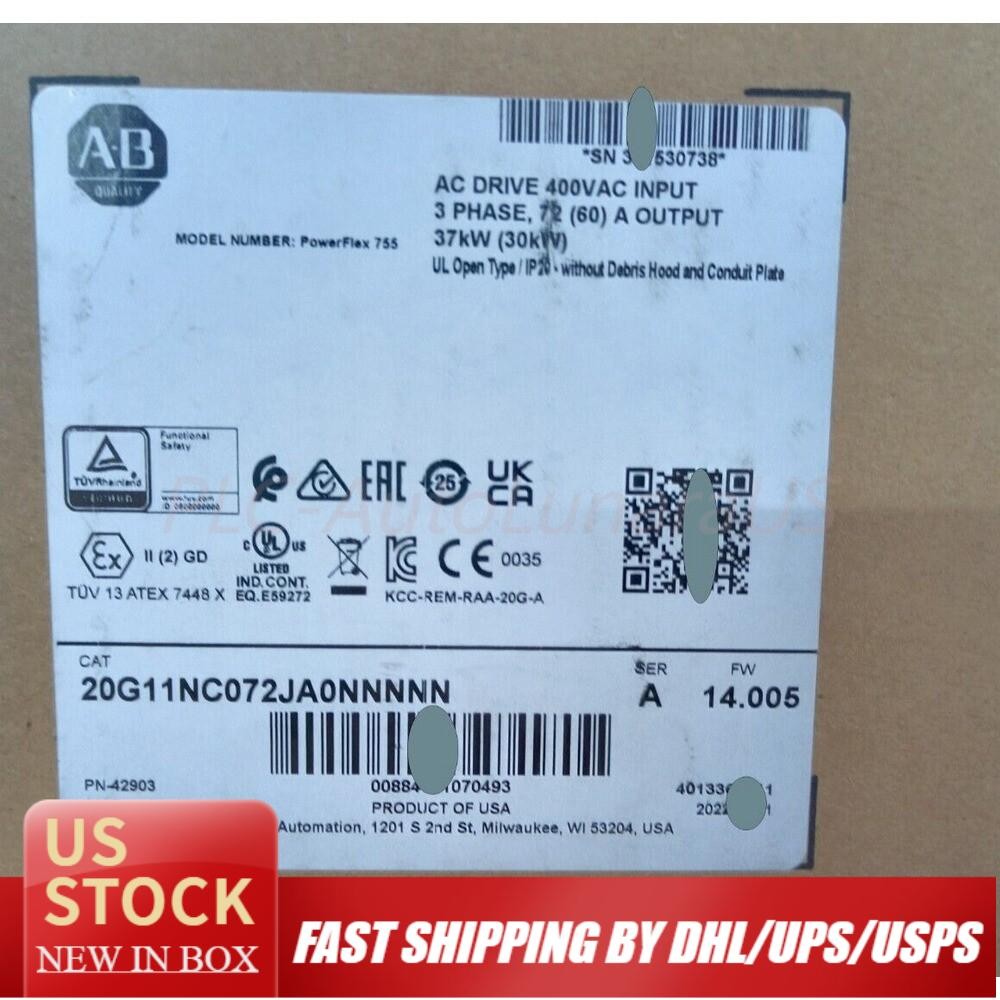 Sealed Allen Bradley 20G11NC072JA0NNNNN /A PowerFlex 755 AC Drive US Free Tax