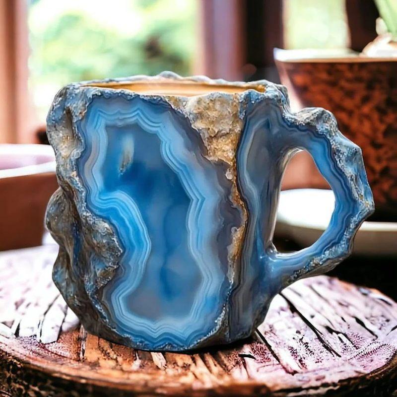 New Imitation Mineral Crystal Coffee Mug Simulation Mineral Crystal Resin Coffee