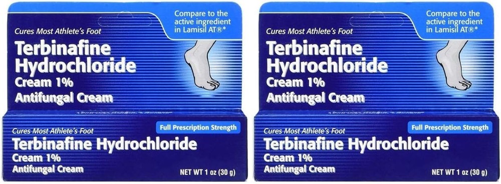Taro Terbinafine Hydrochloride 1% Antifungal Cream Athlete's Foot 1 oz 2 Pack