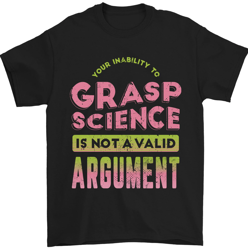Grasp Science Funny Geek Nerd Physics Maths Mens T-Shirt 100% Cotton